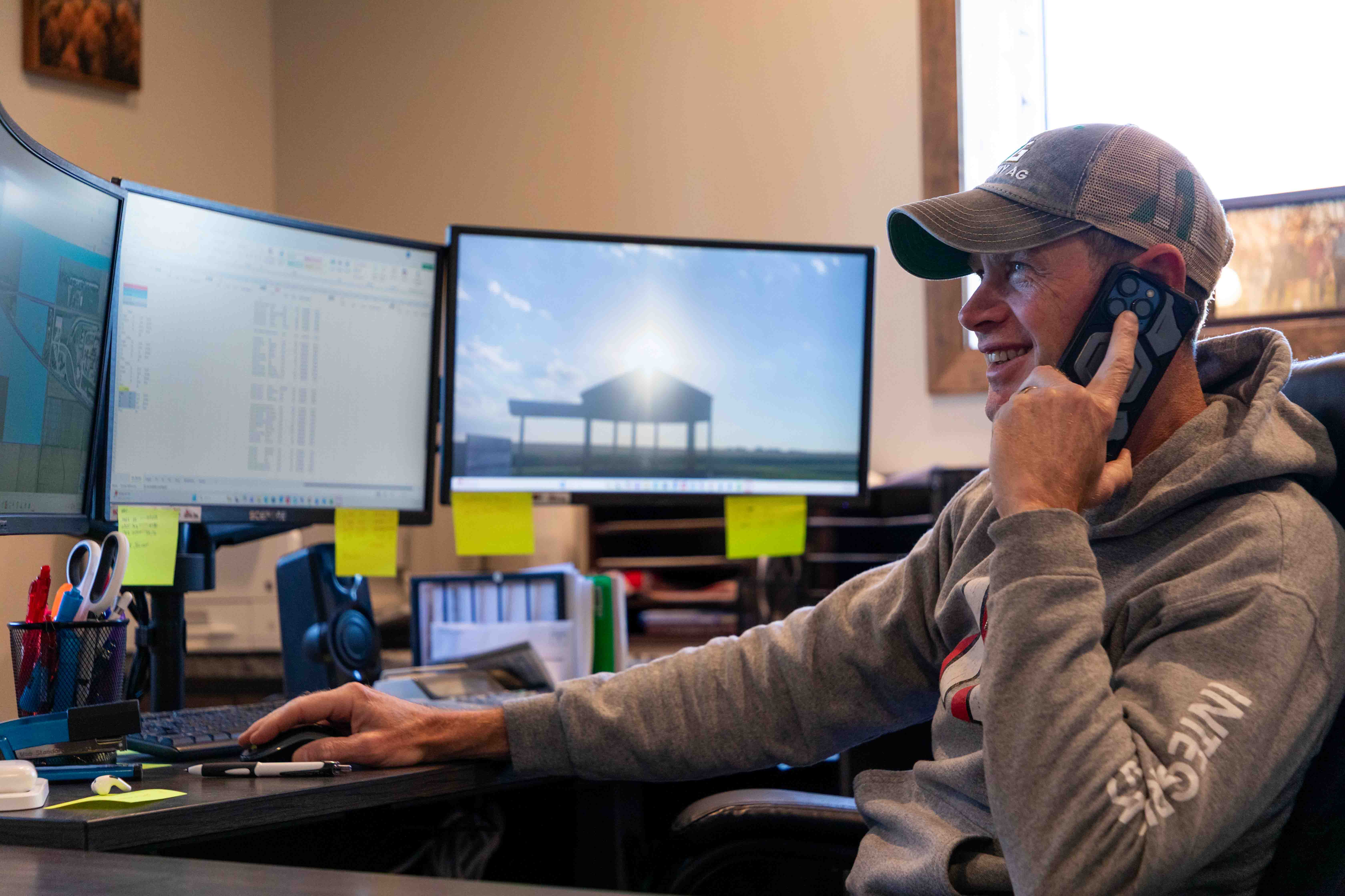 Integrity Ag consultant reviewing field data
