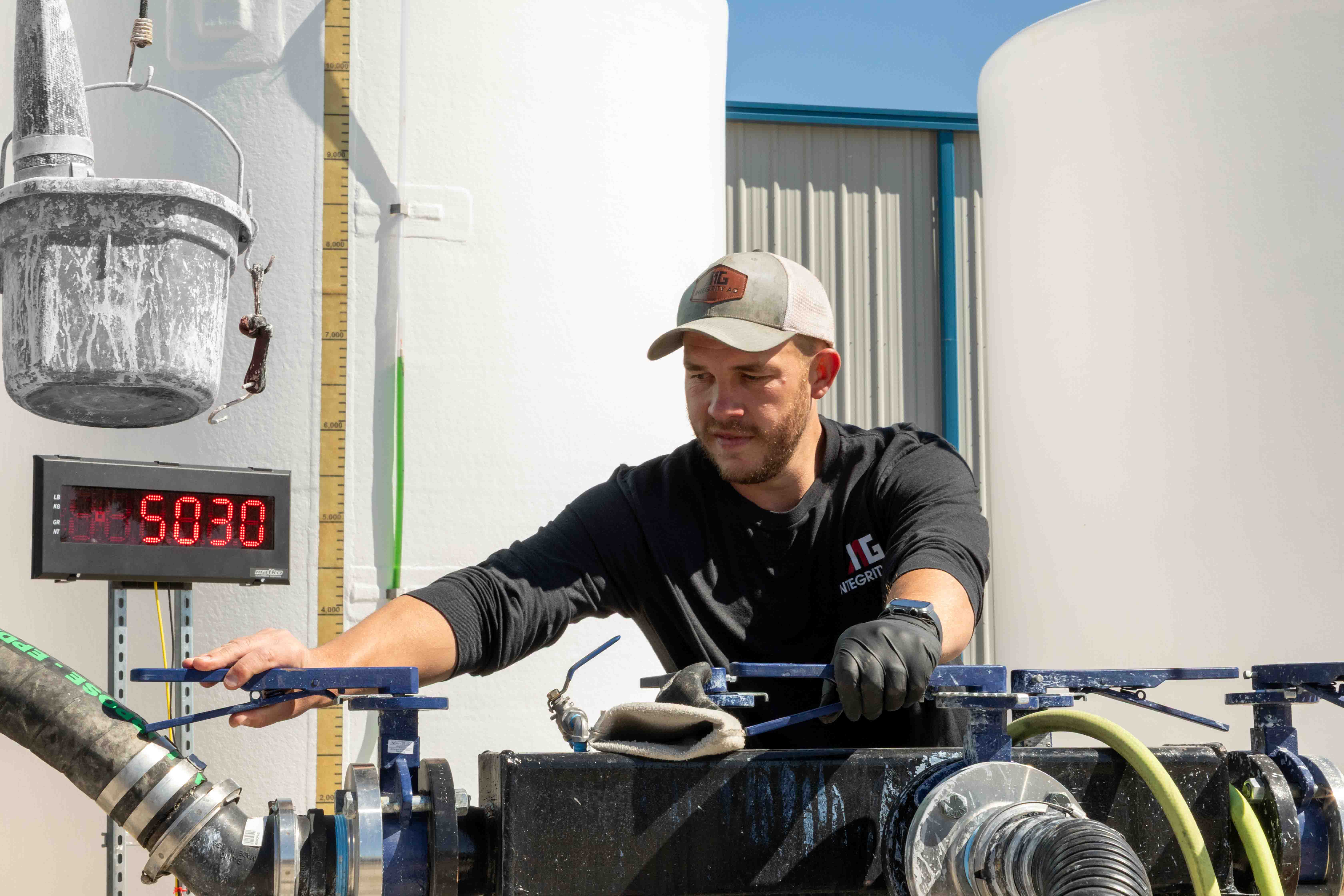 Integrity Ag technician operating liquid application system